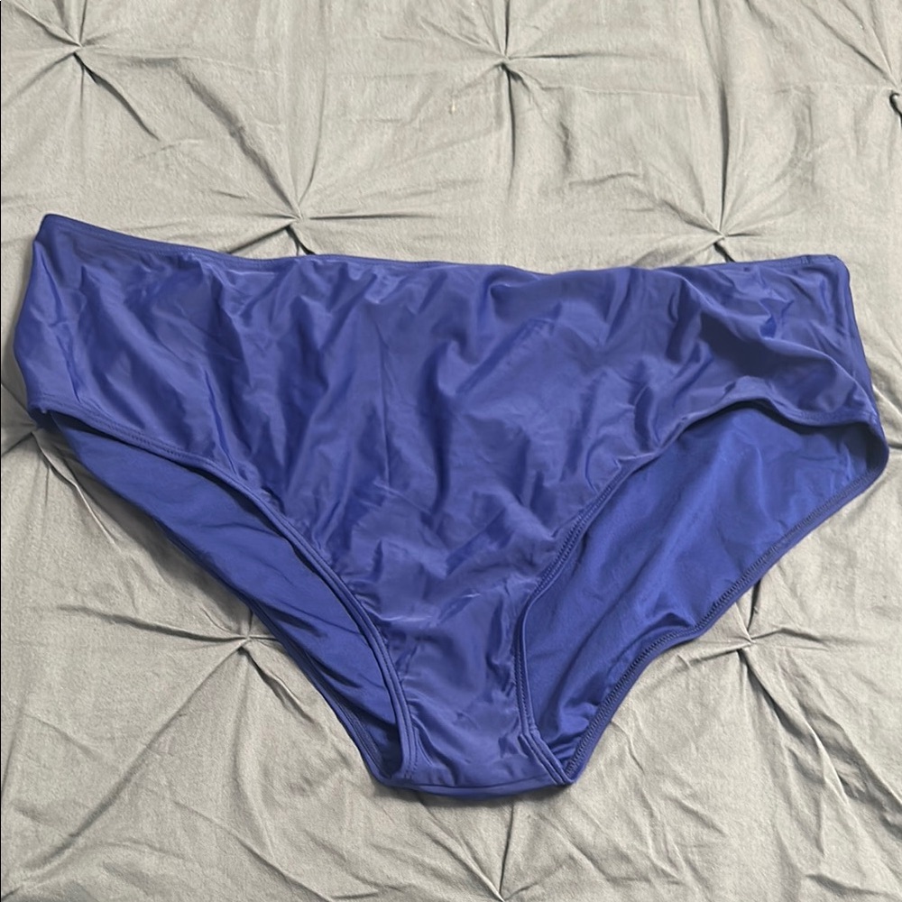 Vibrant Blue Bikini Bottom with Moderate Coverage